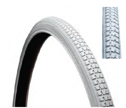 24 x 1 3/8" (37-540) Light Gray Primo Orion Solid Street Tire Air (Pair)