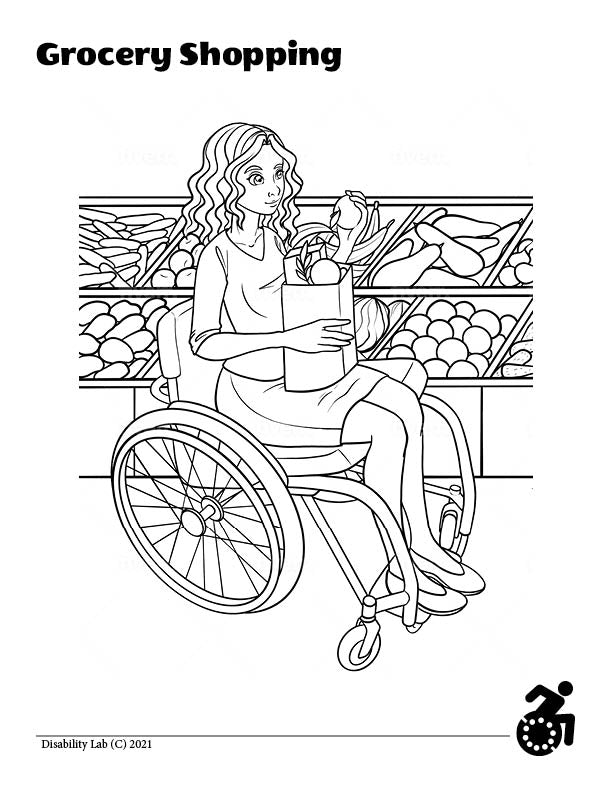 Reckless Wheelchair's Wheelchair Coloring Mini Book