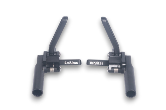 new 2026 All Aluminum Reckless Wheelchairs Push-to-Lock Lever Brakes (Pair) Black