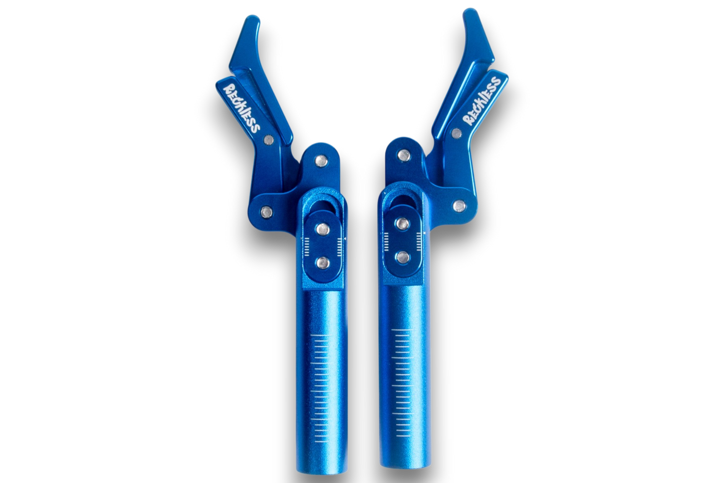 New 2026 Micro Adjustable All Aluminum Reckless Wheelchairs Scissor Brakes (Pair)  Blue
