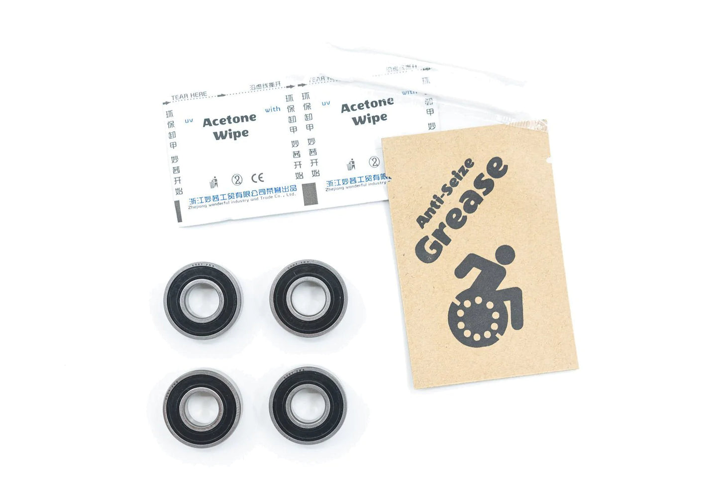 Fork Wheelchair Bearings 6001 ABEC-5 28x12x8mm Serviceable (4-Pack)