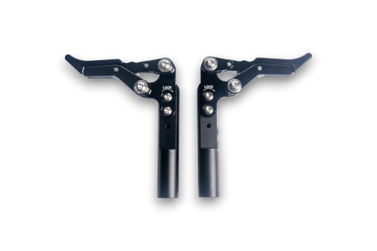 New 2026 Micro Adjustable All Aluminum Reckless Wheelchairs Scissor Brakes (Pair) Black