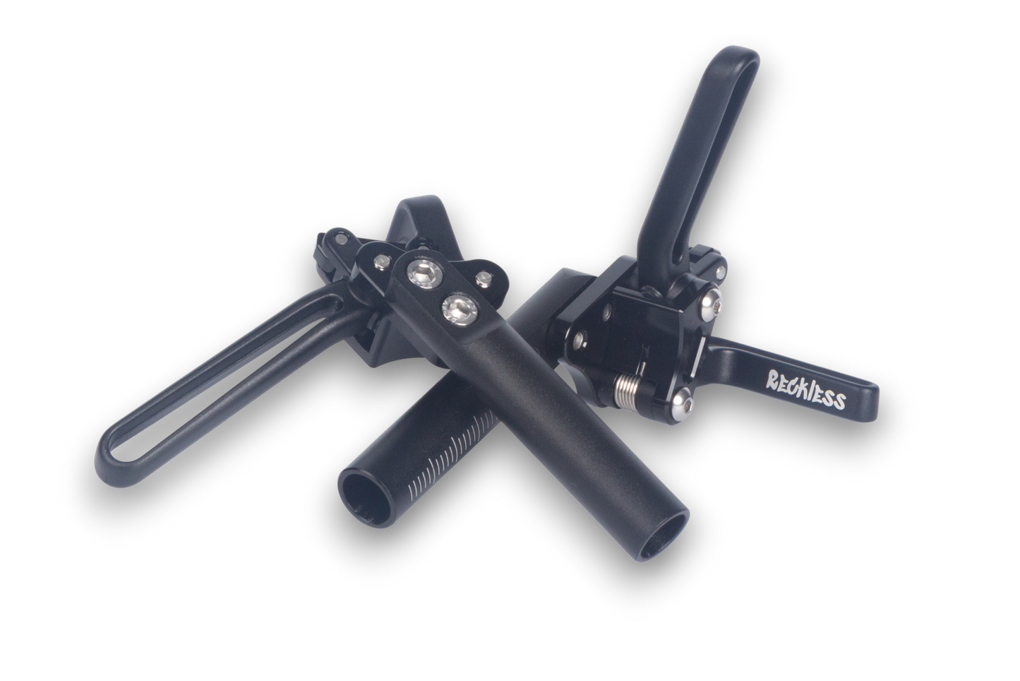 new 2026 All Aluminum Reckless Wheelchairs Push-to-Lock Lever Brakes (Pair) Black