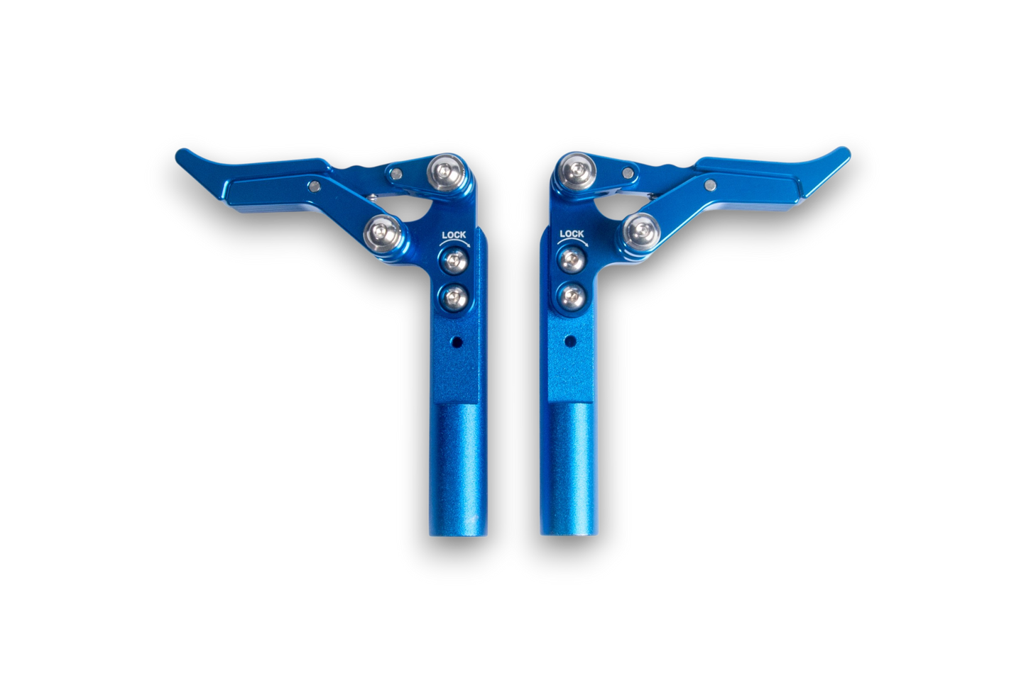 New 2026 Micro Adjustable All Aluminum Reckless Wheelchairs Scissor Brakes (Pair)  Blue