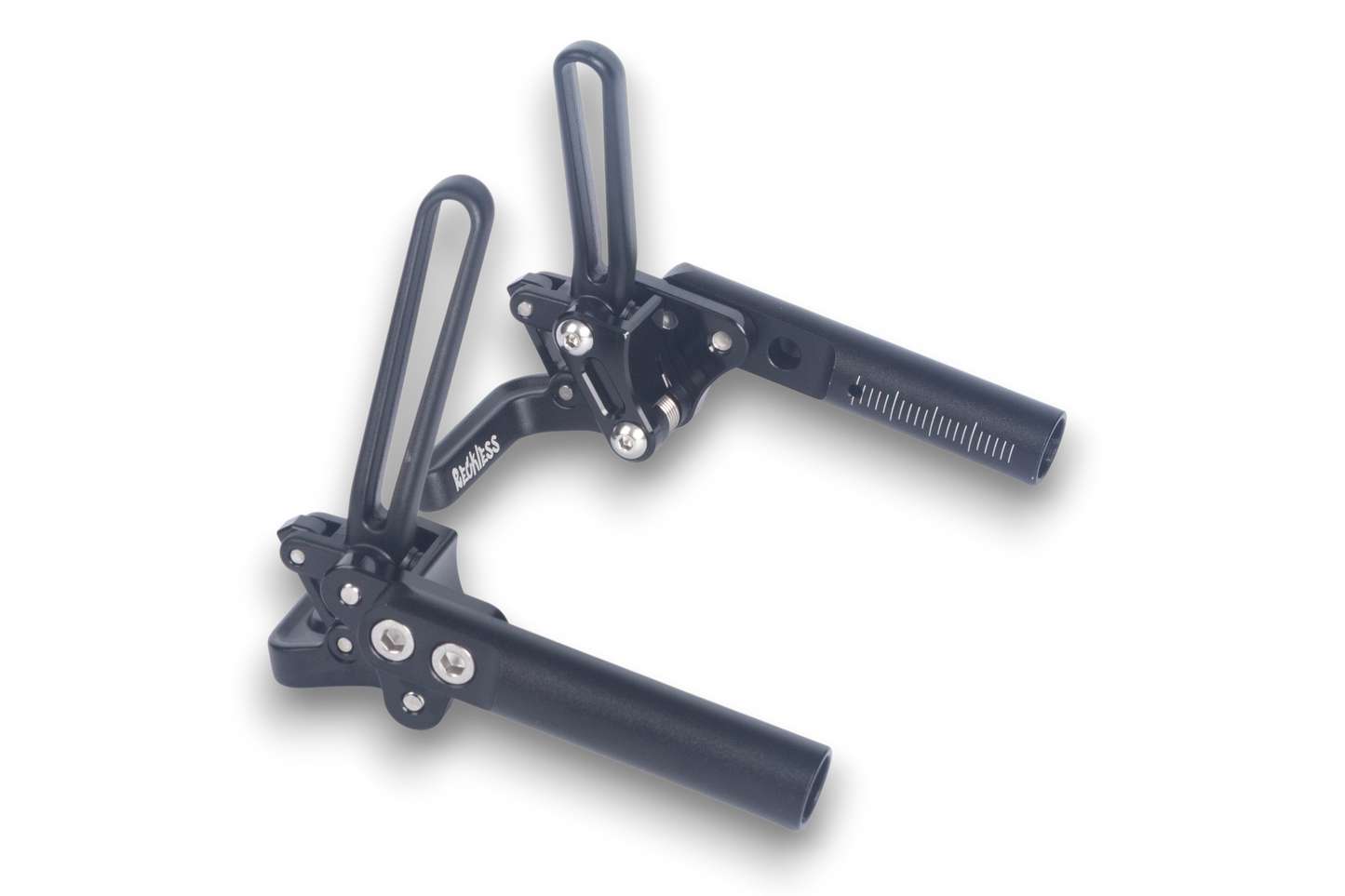 new 2026 All Aluminum Reckless Wheelchairs Push-to-Lock Lever Brakes (Pair) Black