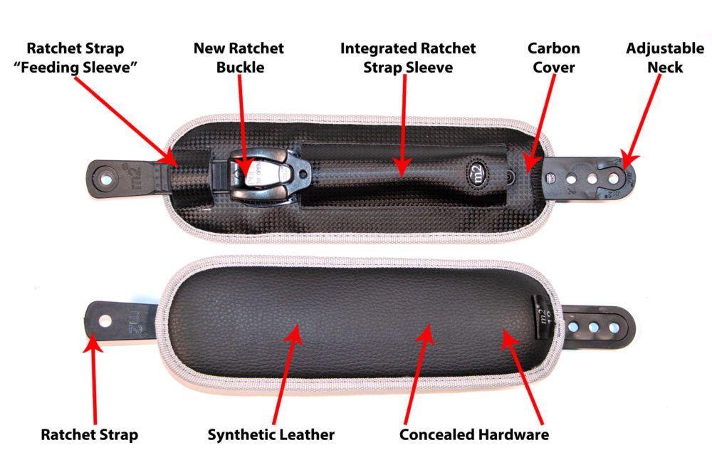 Triple Wheelchair Sport 10” M2 Ratchet Strap High Release Ratcheting Buckle with Single and Double Ladder Kit