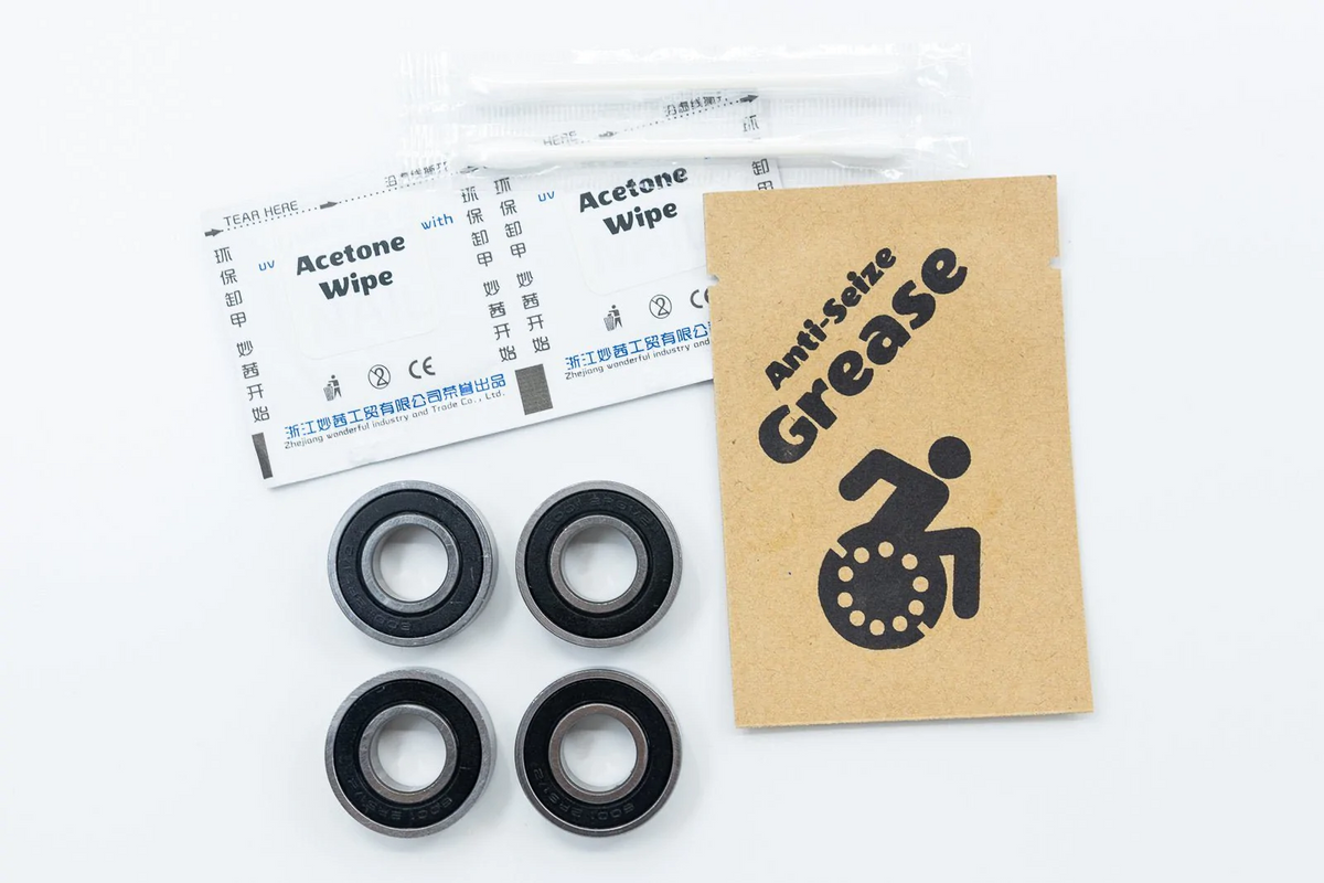 Front Fork  & Rear Wheelchair Bearings 6001-1/2 6001-8 ABEC-3 28mm OD, 1/2" ID Serviceabl