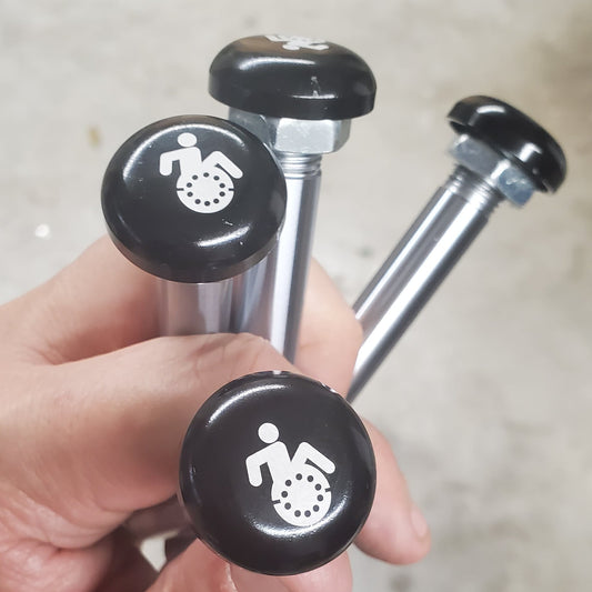 RWC Big Button Titanium Quick Release Wheelchair Axle (Pair)